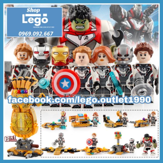 Xếp hình Captain Marvel WarMachine Iron Man Black Widow Hawkeye Thor Ant man Hulk Assemble Lego Minifigures SY SY1320