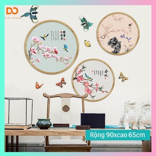 Decal dán tường hoa đào, Giấy dán tường trang trí phòng ngủ, phòng khách