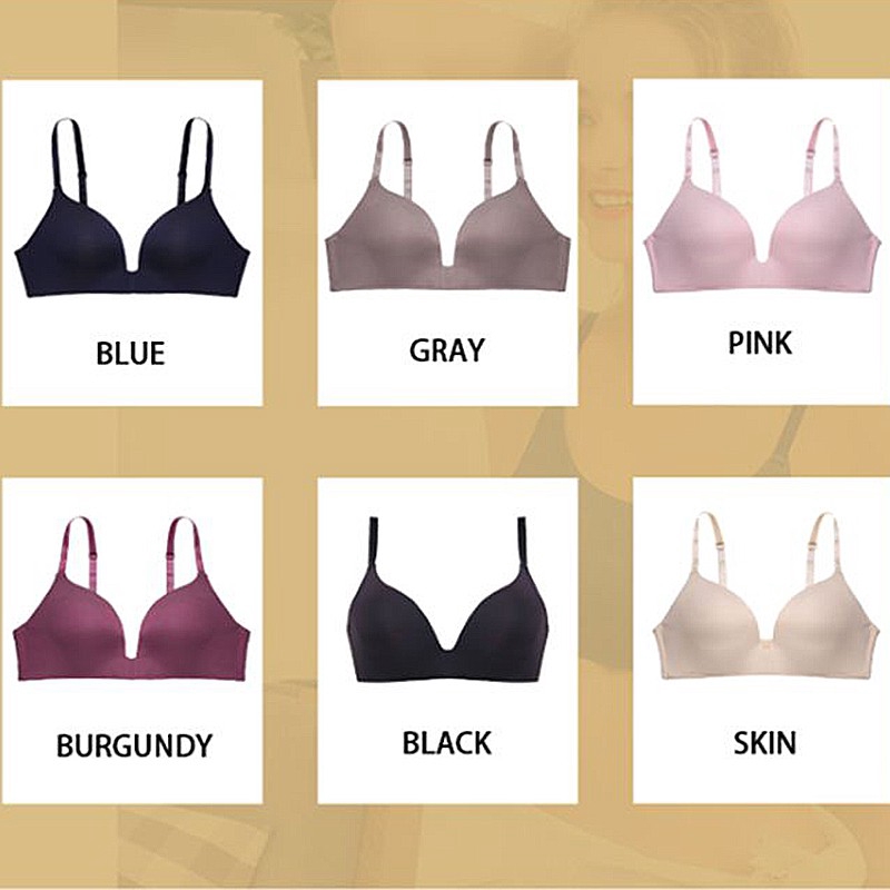 FINETOO Seamless Bra Women A B Cup Women's Adjustable Brassiere 32-38 for Summer | BigBuy360 - bigbuy360.vn