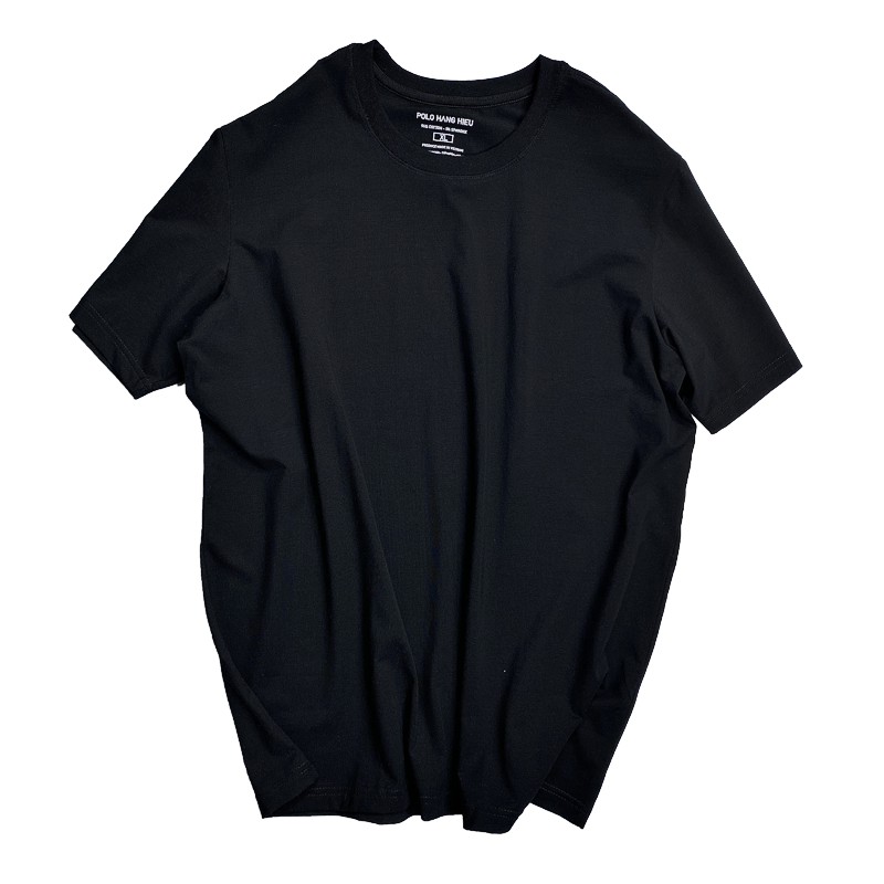 Áo thun nam đẹp cổ tròn vải Cotton 100% co giãn 4 chiều, dày dặn, form Slim fit tôn dáng, có size 95kg - POLO HΛNGHIEU | BigBuy360 - bigbuy360.vn