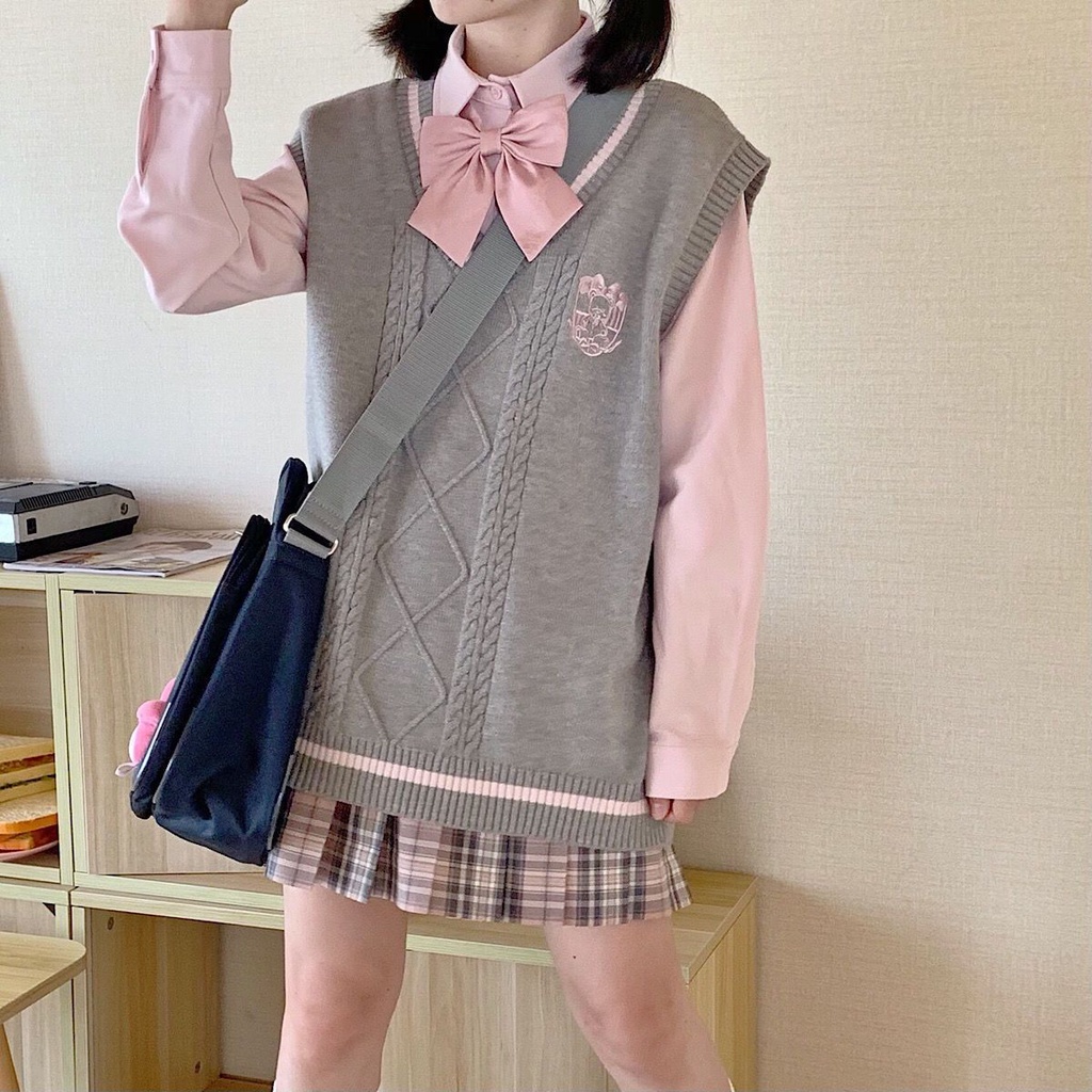 Áo Dệt Kim Không Tay Dáng Rộng Thời Trang Mùa Xuân Nhật Bản Dành Cho Nữ