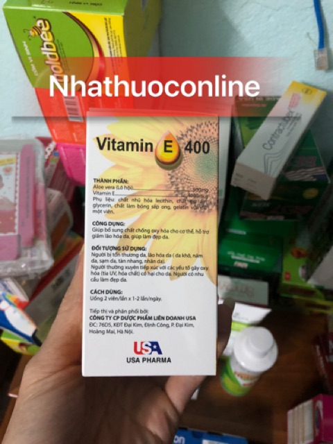 VIÊN UỐNG VITAMIN E 400 KÈM TÌNH CHẤT NHA ĐAM,HỖ TRỢ TỐT CHO DA | Thế Giới Skin Care