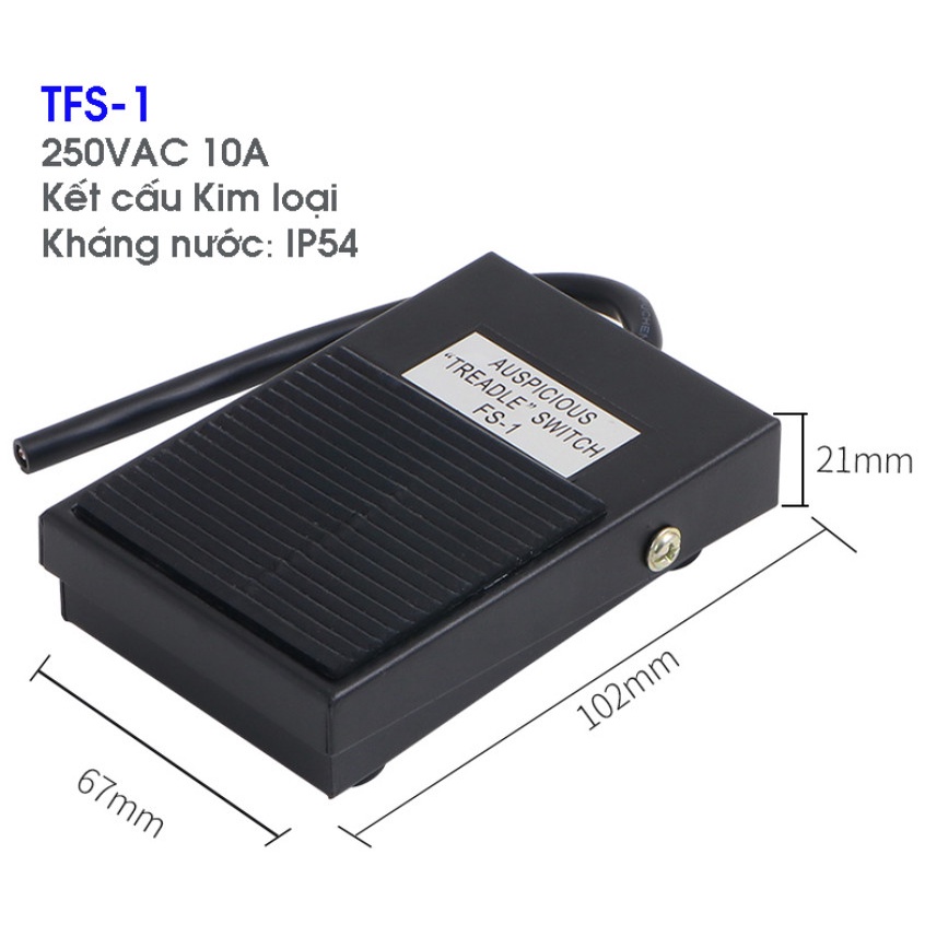 Công tắc bàn đạp TFS-1, cóc đạp chân dùng cho các loại máy công nghiệp - Propack