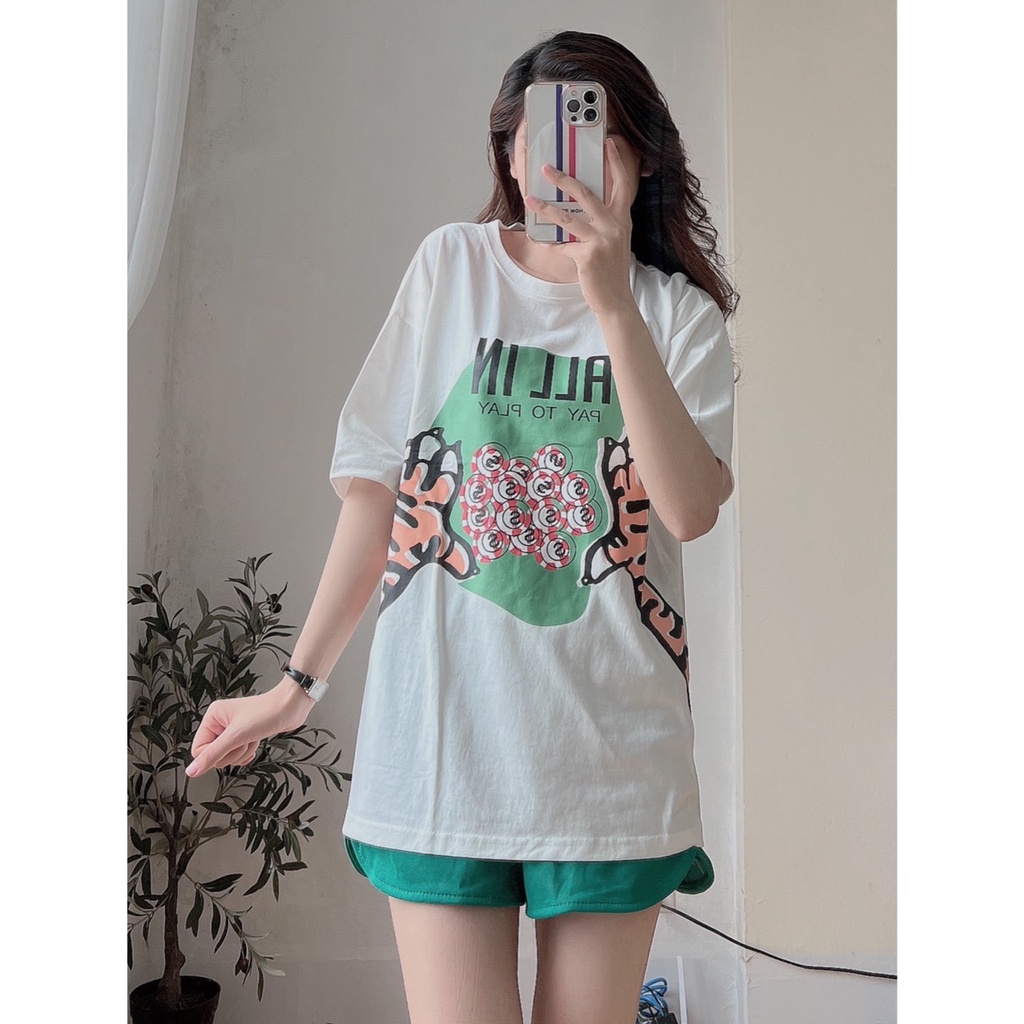 Áo Thun 3158 All In Form Rộng PEONYB Nữ [FREESHIP]  Phông ngắn tay lỡ in hình vintage hàn quốc đẹp cá tính Ulzzang