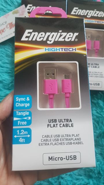 Cáp sạc Enerziger 1.2m Micro USB chính hãng