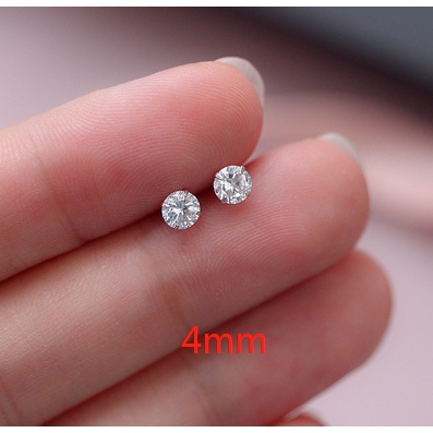 Bông Tai Mạ Bạc 925 Đính Đá Zircon Tinh Tế Thời Trang Cho Nữ
