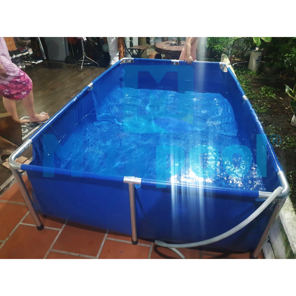 Bể bơi khung kim loại cho bé KT 2.5x1.5x0.6m - Thương hiệu MAXPOOL *Chất lượng - An toàn - Giá cạnh tranh* BH 24 Tháng