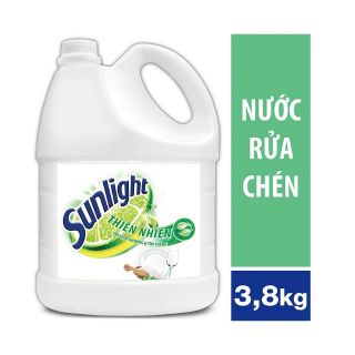 Combo bước rửa chén sunlight thiên nhiên can 3.8L và chai 750ml