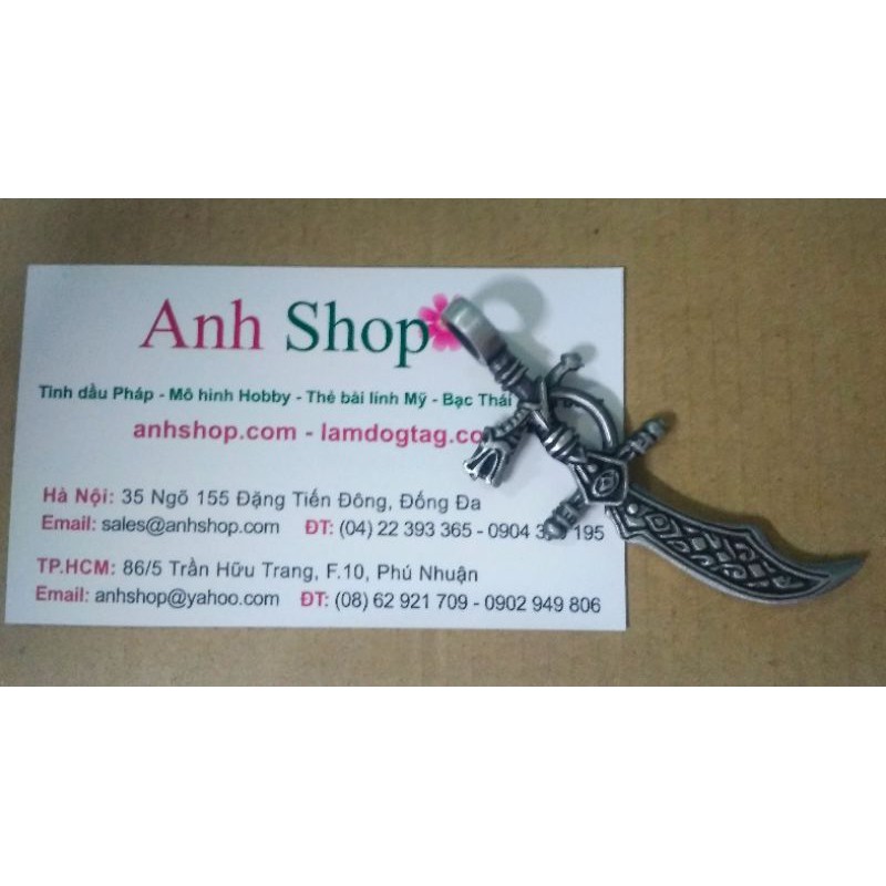 Mặt dây chuyền AS027 Dagger Đoản Kiếm B Thái Lan