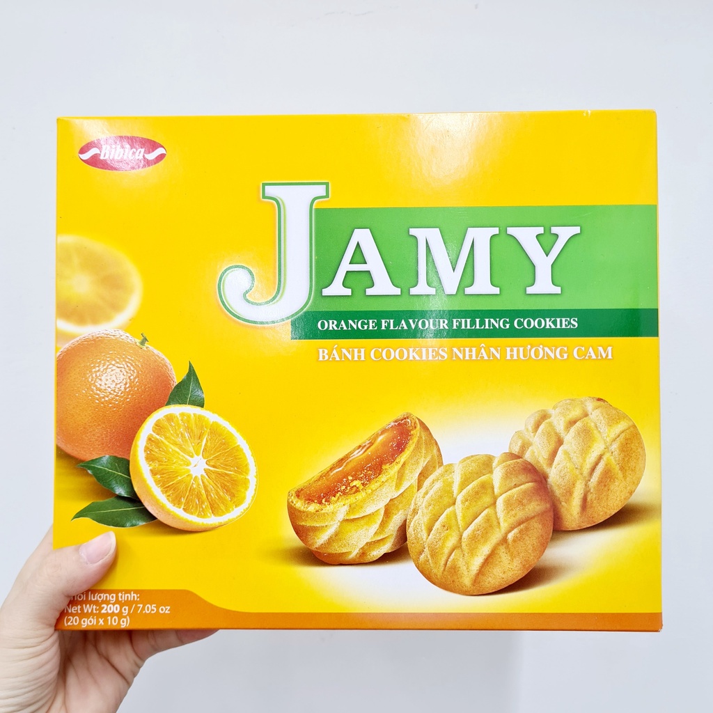 Bánh Nướng Nhân Mứt Cam Dâu Nho Bibica Jamy Hộp 200G
