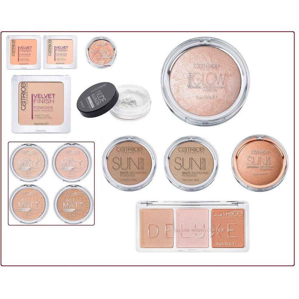 Phấn tạo khối Catrice Sun Glow Mater Bronzing Powder Medium Skin - Hàng Ba Lan