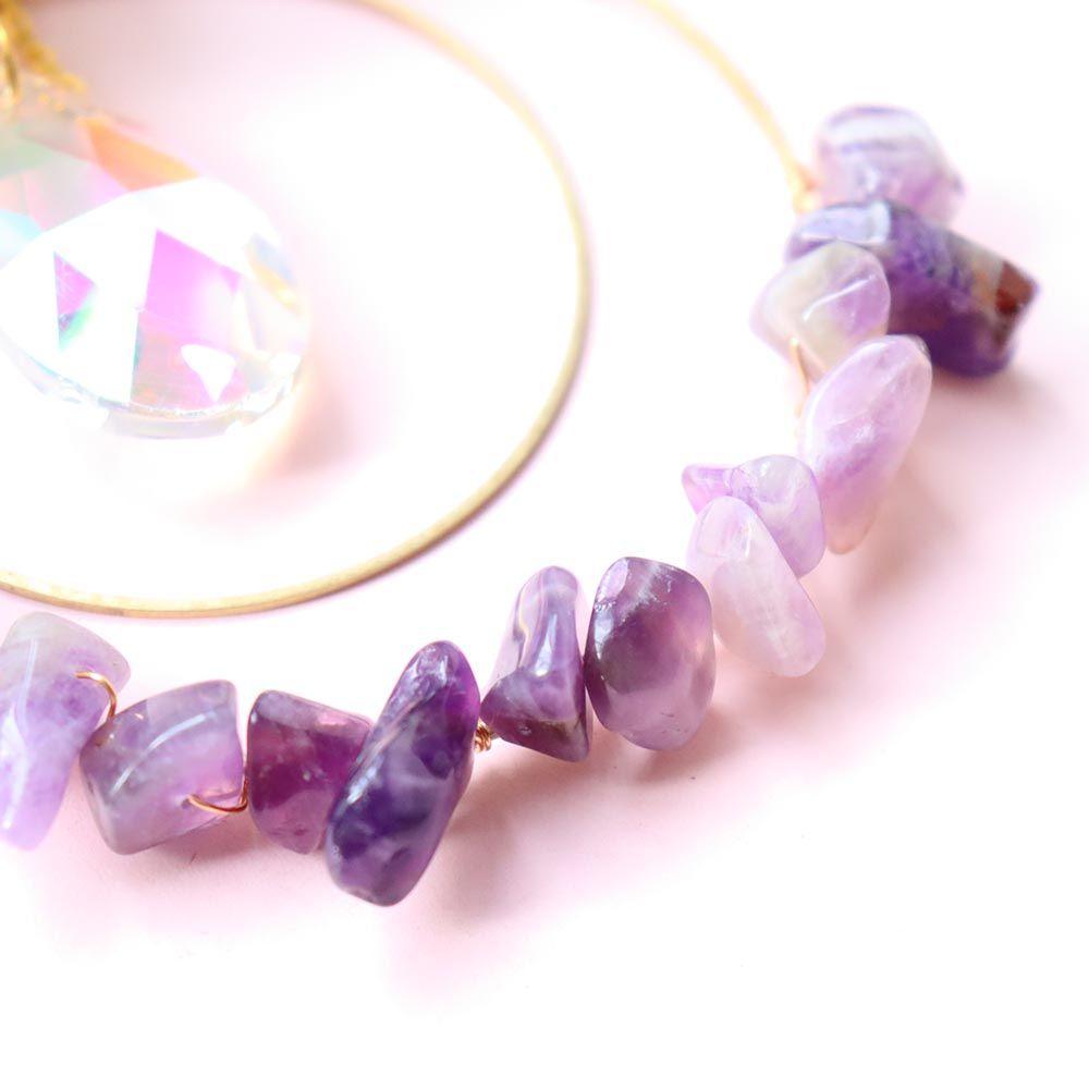 Chuông gió hình mặt trăng cầu vồng treo trang trí nhà cửa