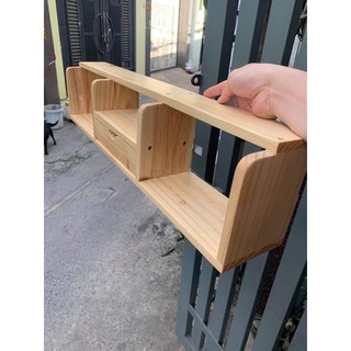 Kệ gỗ treo tường phòng khách , kệ TV gỗ tự nhiên