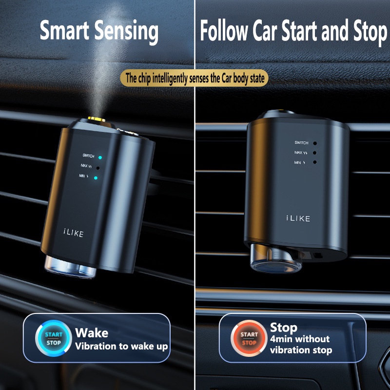 Máy Khuếch Tán Tinh Dầu Khuếch Tán Hương Thơm Thông Minh Không Dây Sạc USB Cho Xe Hơi