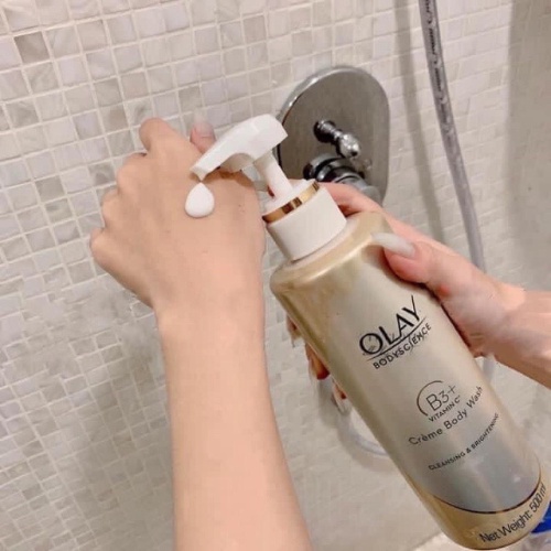 Sữa Tắm OLAY B3+ Dưỡng Trắng Da, Cấp Ẩm Và Đàn Hồi Cho Da - Chai 500ml