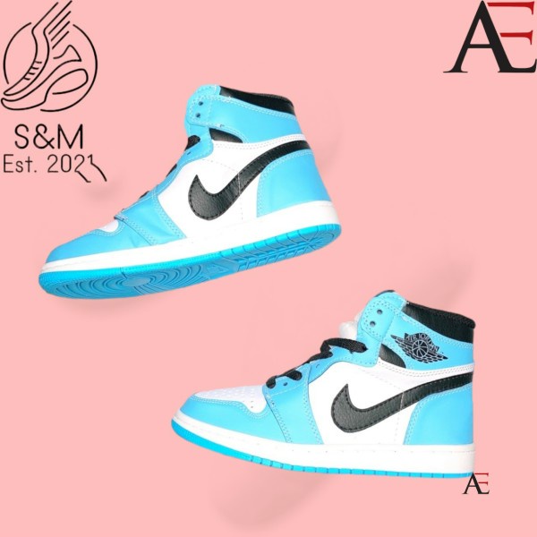 Giày air Jordan 1 Giày sneaker Jodan cổ cao xanh dương nam nữ hot hit 2021 giày kèm boxbill