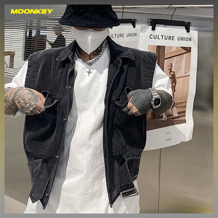 Áo Gile Jean Nam Nữ Phong Cách Hiện Đại