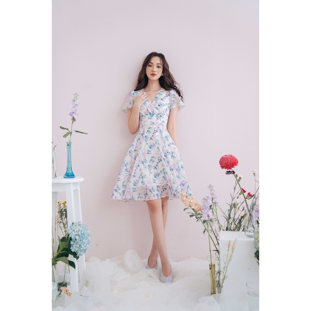 Váy wrap cúc trai lệch 4VA1315BE Lep'