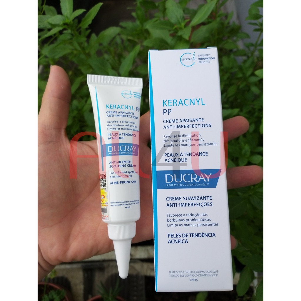 [TEM CTY] Ducray Keracnyl PP Anti Blemish Soothing Cream 30 mL - Kem Dưỡng Da, Ngăn Ngừa Mụn, Giảm Vết Thâm.