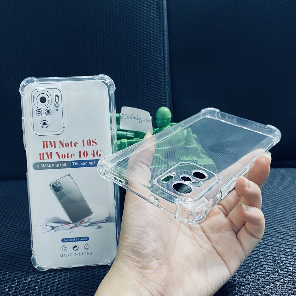Ốp lưng chống sốc Xiaomi Redmi note 10s/ Redmi note 10 4G/ 5G trong suốt cao cấp bo 4 góc chống va đập