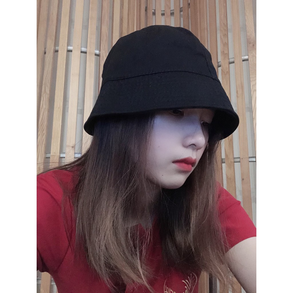Nón bucket vành cụp trơn nhiều màu phong cách Ulzzang Unisex &lt; Hàng loại 1&gt;