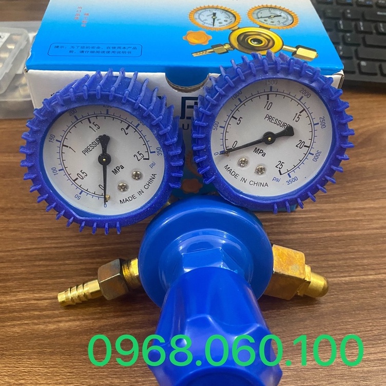 Đồng hồ oxy-gas có hai mặt đồng hồ bộ cắt gió đá