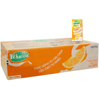 Sữa chua uống Yomost vị Cam hộp Thùng 48 hộpx170ml "GIÁ BÁN ĐÃ TRỪ KHUYẾN MÃI"