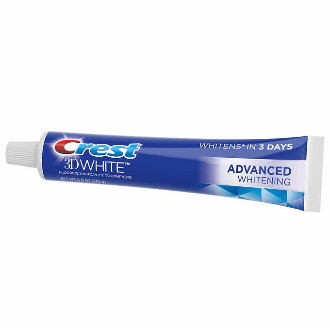 🌻 Kem đánh răng Crest 3D White Advanced Whitening Toothpaste 5.6oz (158g), 5-pack mới