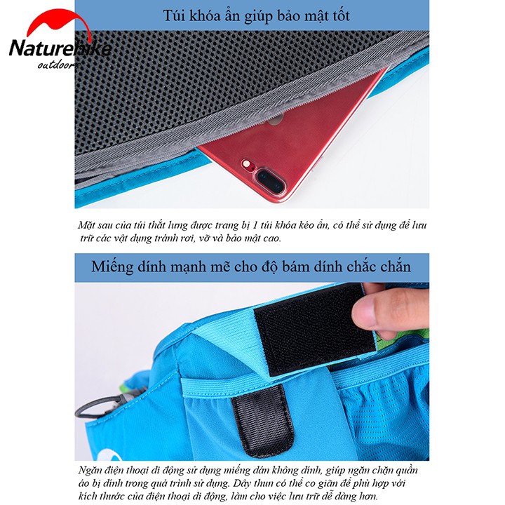 Đai chạy bộ thể thao Naturehike NH17E001-B đa năng tiện dụng dành cho cả nam và nữ