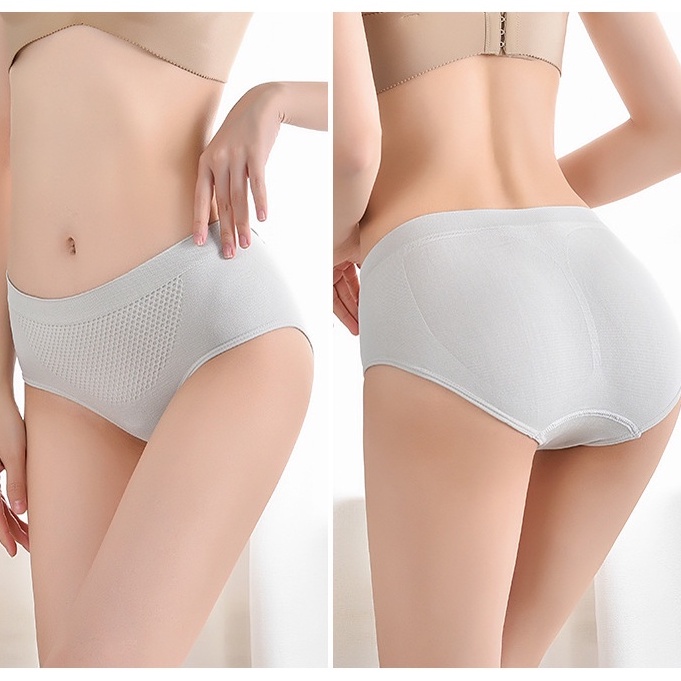 Quần lót nữ cotton cạp cao kháng khuẩn cao cấp co giãn 4 chiều free size 40-60kg QL02