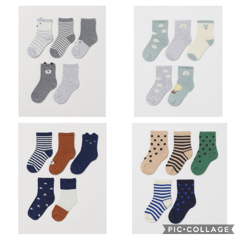 SET 5 ĐÔI TẤT HM AUTHENTIC CHO BÉ