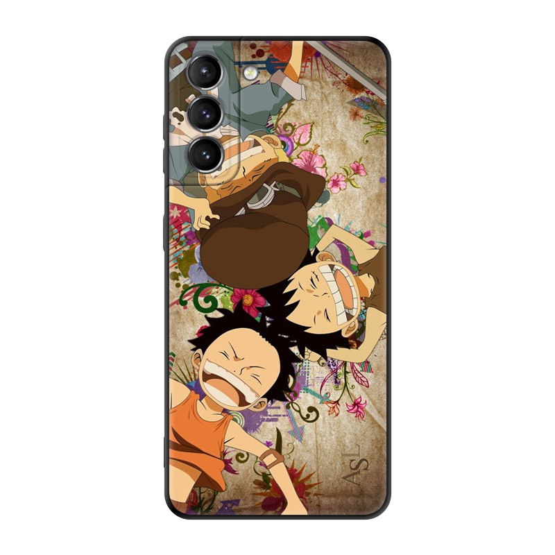 Samsung S21ultra Mobile Phone Case Luffy Soron Ace Galaxy S21 Protective Cover Cartoon S20fe Two-Dimensional Cute 5G Female Emperor Luo Male One Piece Frosted Soft Silicone