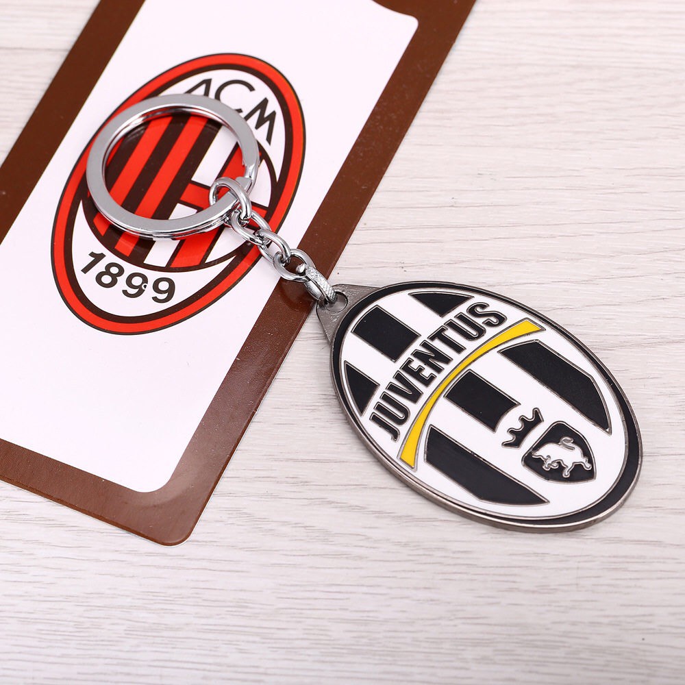 Móc khóa inox màu logo đội bóng Mu - RealMadrid - Chelsea - Barcalona - Arsenal - Liverpool