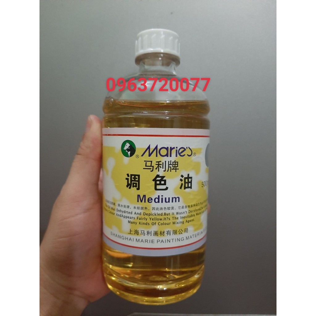 Dầu Lanh và Dầu Thông Maries 500ml &amp; phủ bóng bảo quản tranh