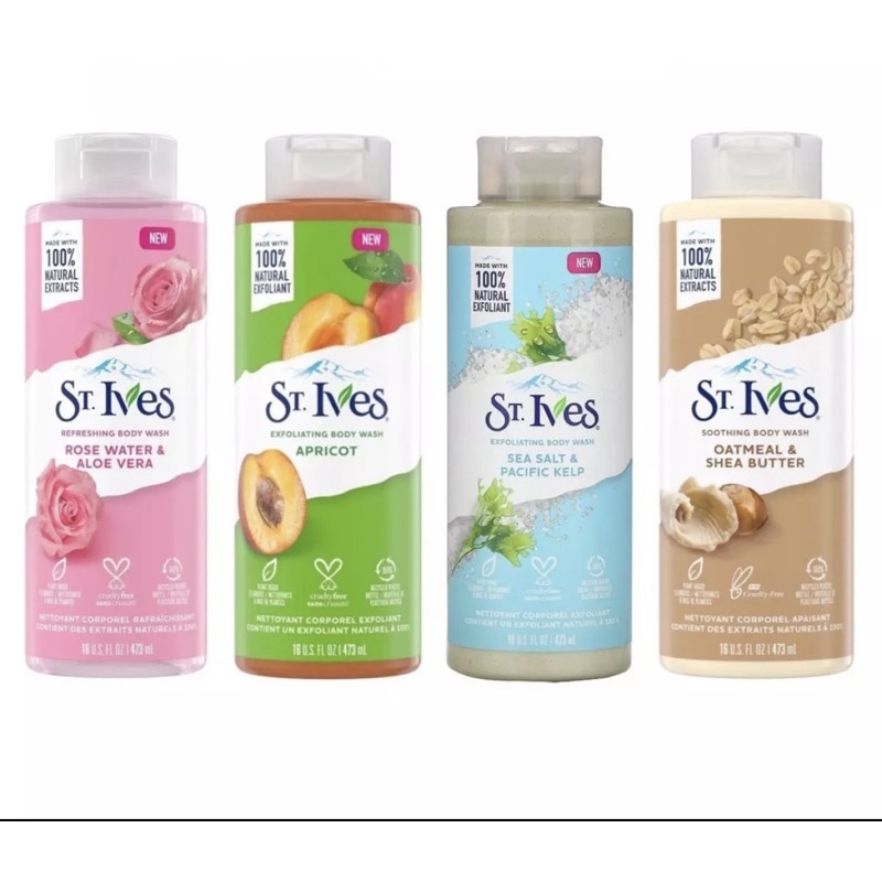 Sữa Tắm ST.Ives Tẩy Da Chết Dưỡng Da Sạch Sâu 650ml