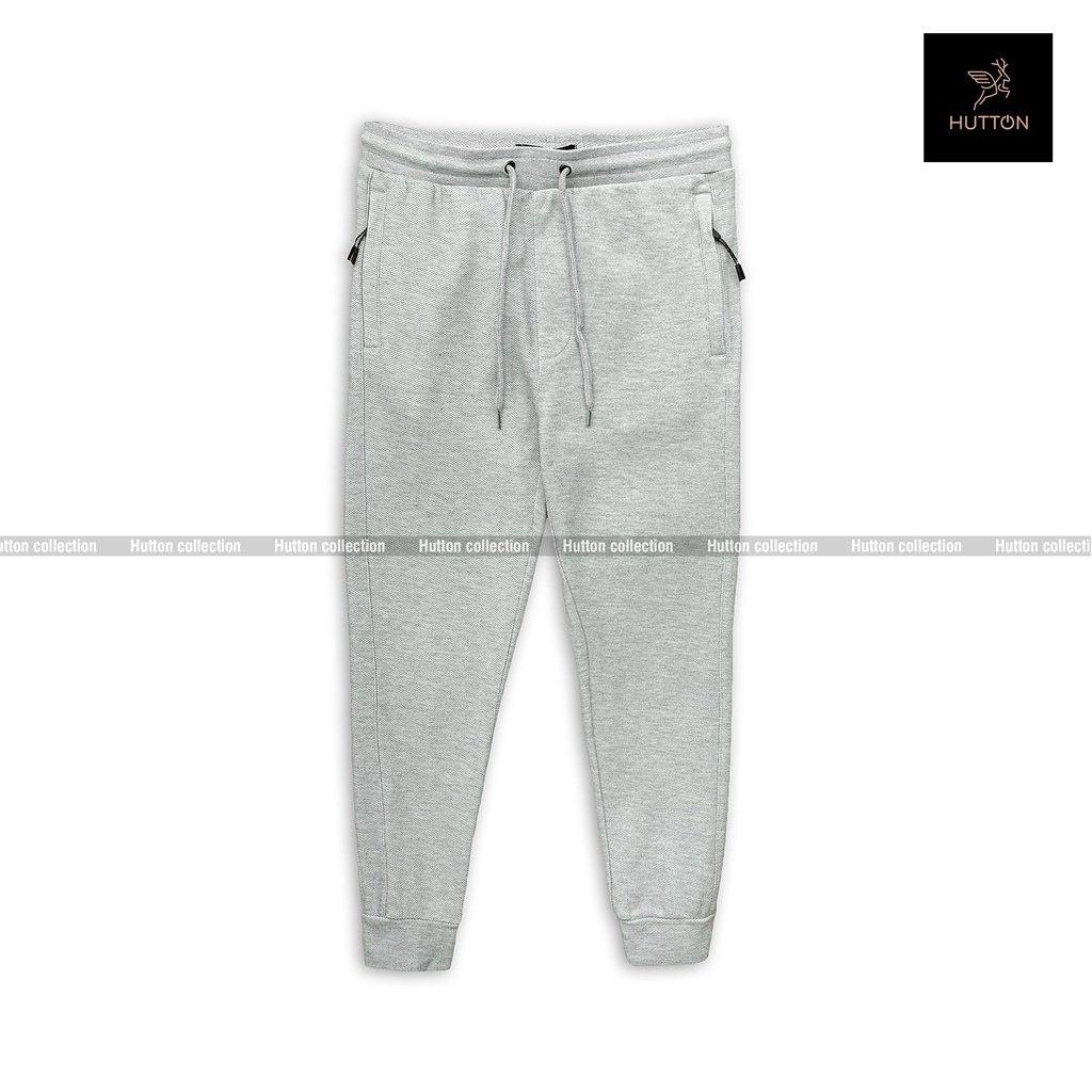 Quần JOGGER PIQUE COTTON GIÃN NHẸ GHI XÁM