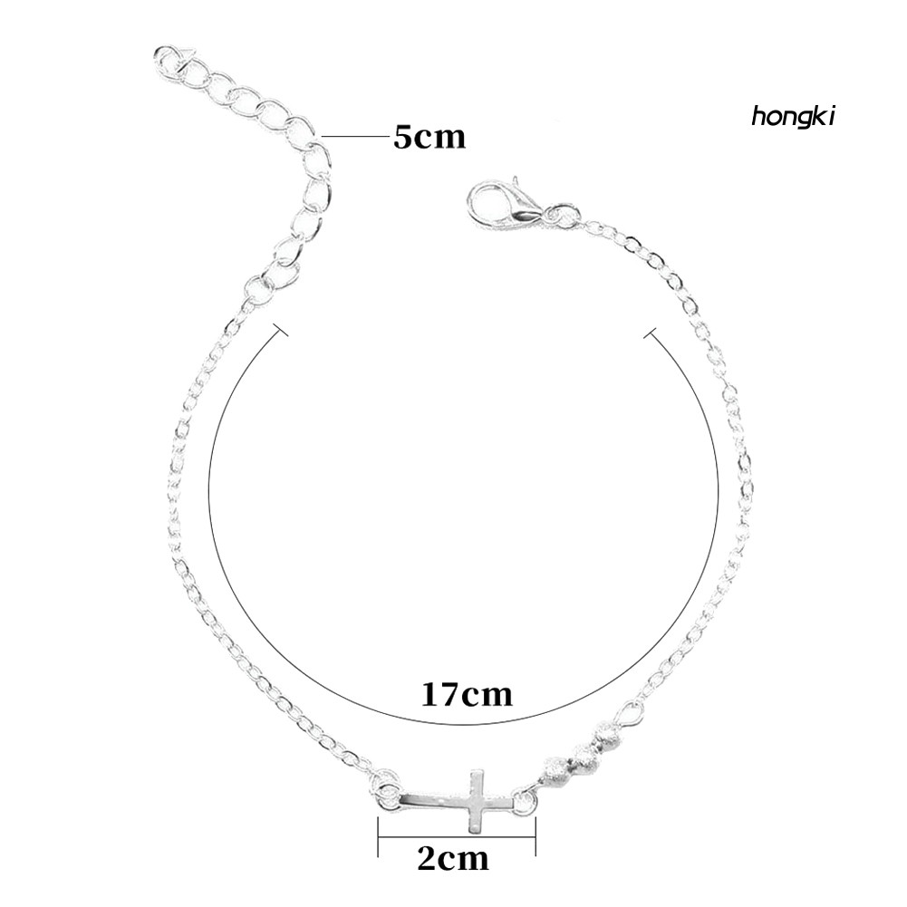 Vòng Tay Chuỗi Hạt Mặt Thánh Giá Thời Trang Dành Cho Nữ