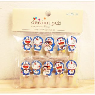 Bộ 10 kẹp gỗ mon cực cute