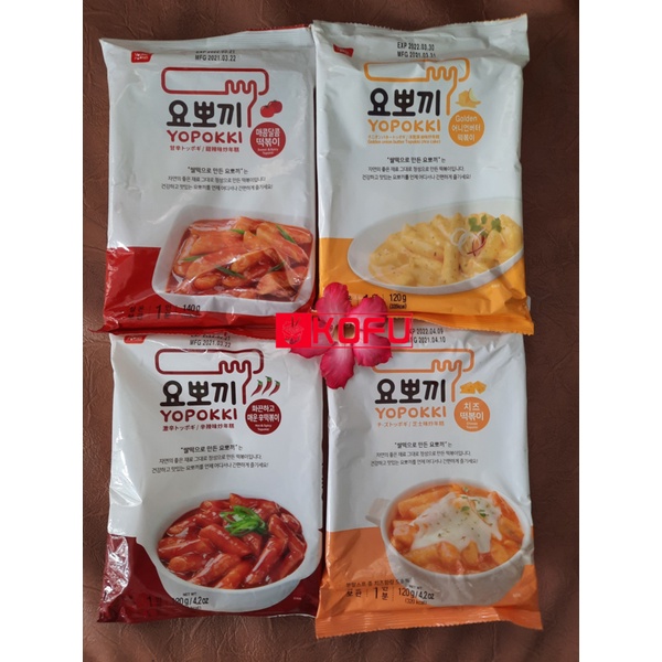 Bánh gạo Topokki Yopokki dạng gói nhỏ - Chuẩn vị Hàn Quốc - nhiều hương vị gói 120g | BigBuy360 - bigbuy360.vn