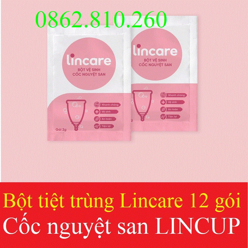 Bột tiệt trùng cốc nguyệt san Lincare