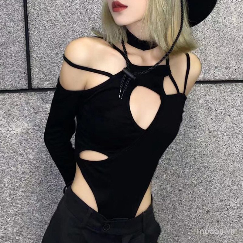 Bodysuit Tay Dài Phối Choker Thiết Kế Quyến Rũ Cho Phái Nữ | BigBuy360 - bigbuy360.vn