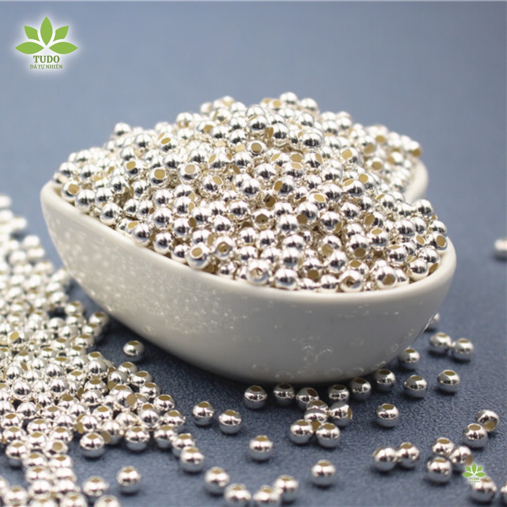 Charm bi bạc thật tròn trơn 1li - 5li TUDO
