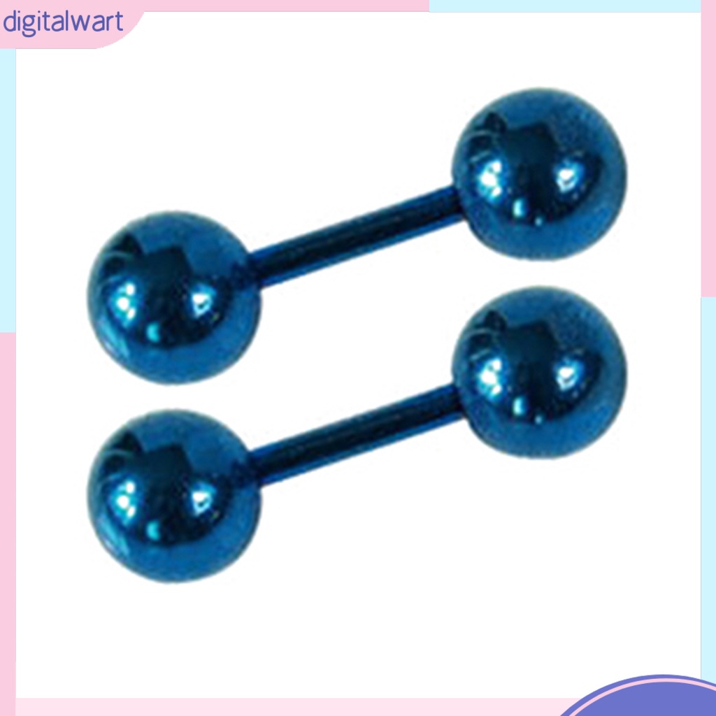 Đôi khuyên tai dạng hạt bằng thép không gỉ thời trang punk dành cho nam