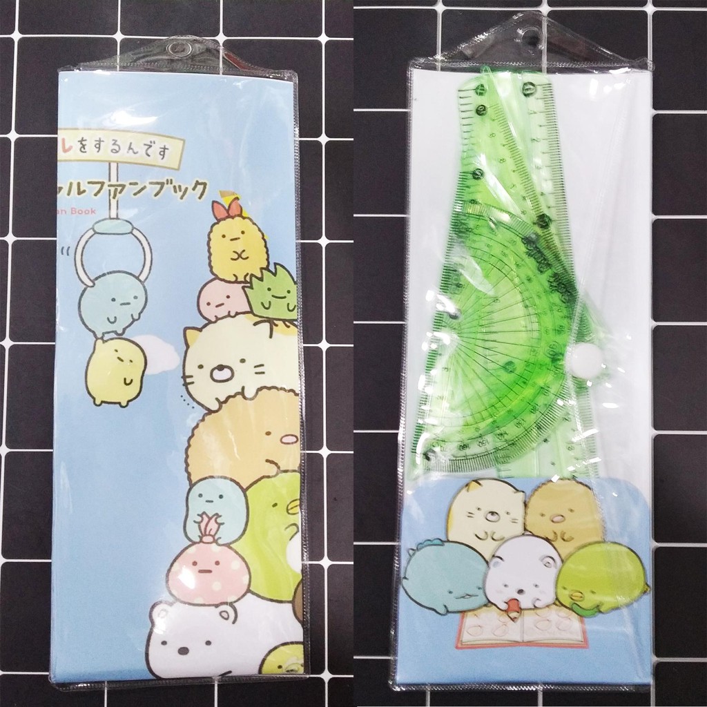 Bộ eke thước kẻ sumikko EKI3 bộ eke cute bộ eke dễ thương
