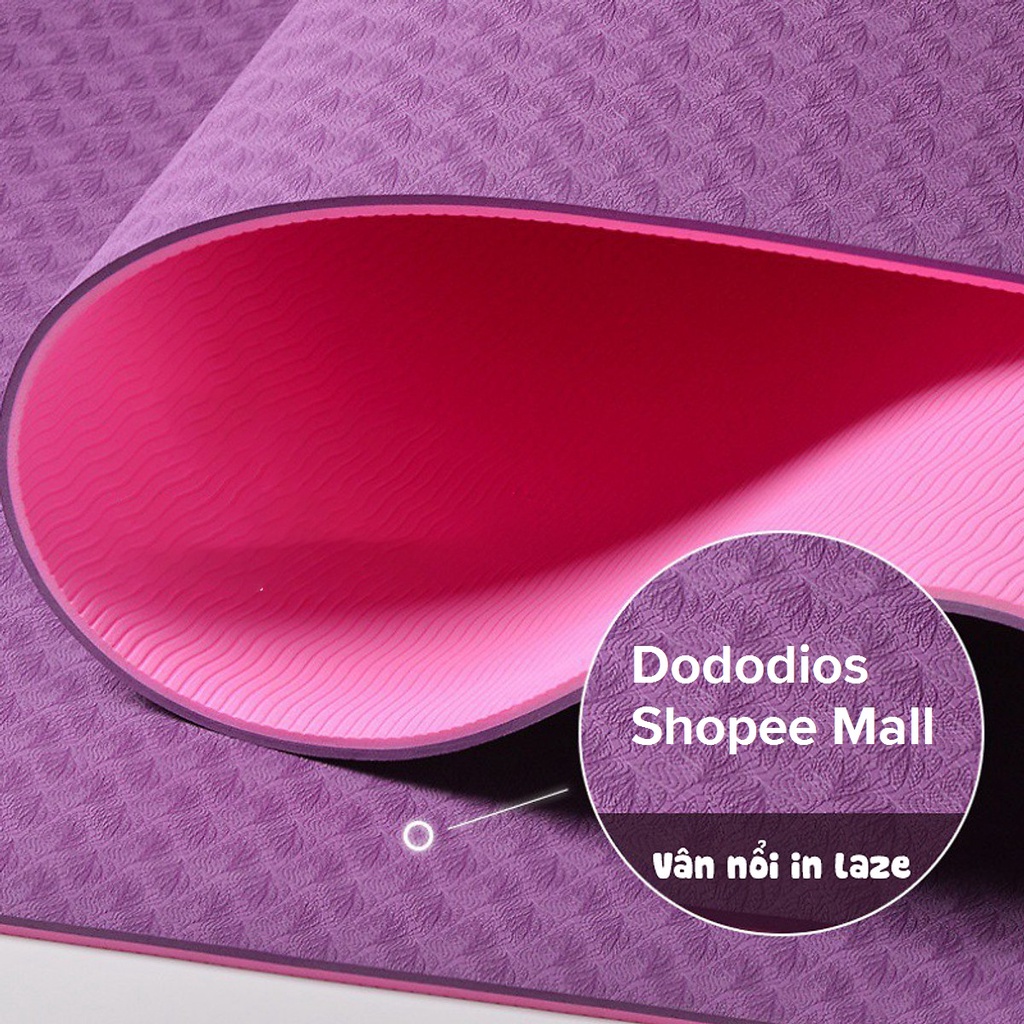 thảm tập yoga định tuyến chất liệu cao cấp chống trơn trượt - chính hãng dododios