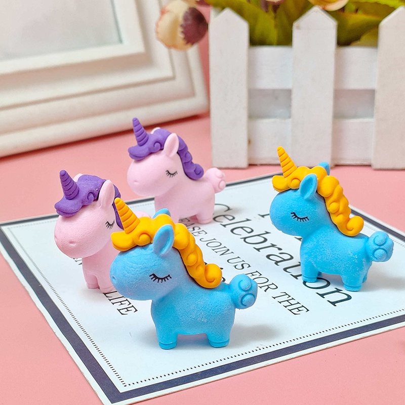 Cục Tẩy Hình Động Vật Hoạt Hình 3D Dễ Thương Bằng Cao Su Cho Trẻ Em