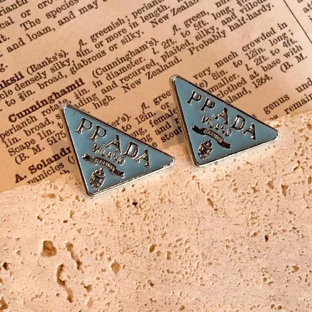 Khuyên tai bạc 925 hình tam giác phong cách mới mẻ thời trang