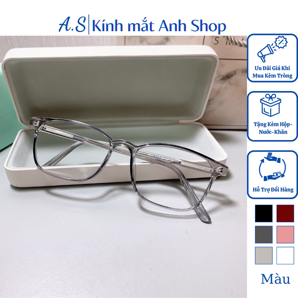 Kính vuông thời trang chất liệu nhựa lõi kim loại chắc chắn phù hợp bạn nào mặt nhỏ 8245