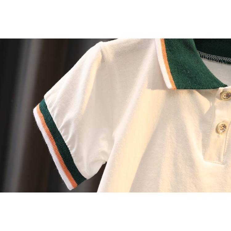 Bộ áo polo tay ngắn phối quần short thời trang cho bé