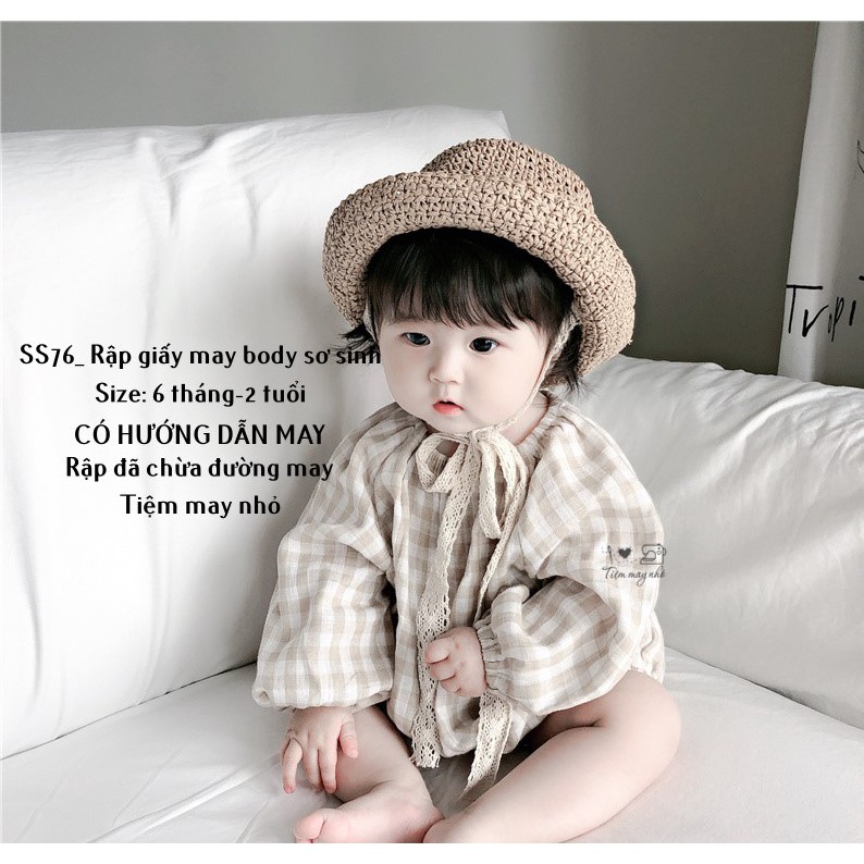 SS76_ rập giấy may body tay raglan